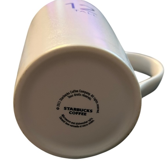 Starbucks 2011 White & Gray Matte Coffee Mug – 12 oz Tall - Picture 4 of 4